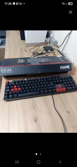 Teclado Gaming GAME KX-24 Negro/Rojo