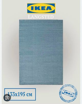 Alfombra salón verde turquesa pelo corto