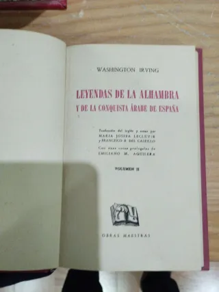 Libro de obras maestras de w.irving leyendas