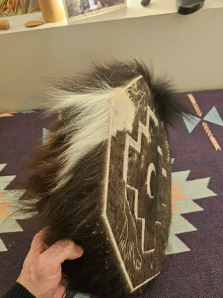 Tambor ceremonial chamanico andino - pieza unica -