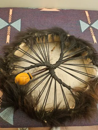 Tambor ceremonial chamanico andino - pieza unica -