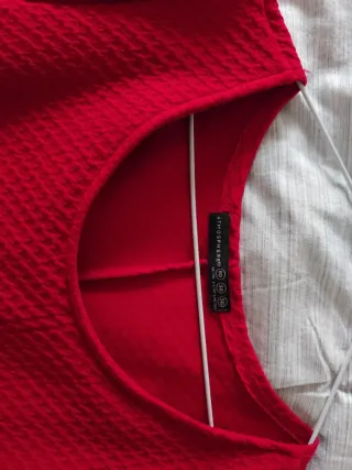 Vestido rojo manga larga