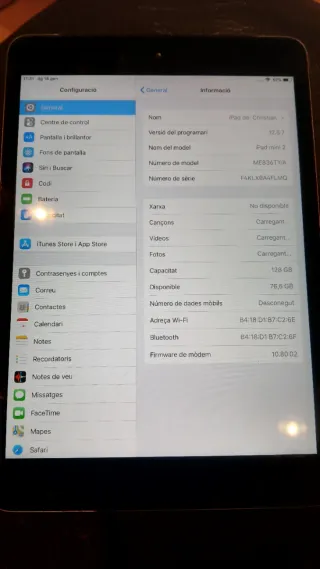 iPad mini 2 128 GB Argento iOS 12.5.7