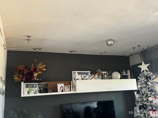 Conjunto Mueble salón TV 330cm blanco/nogal