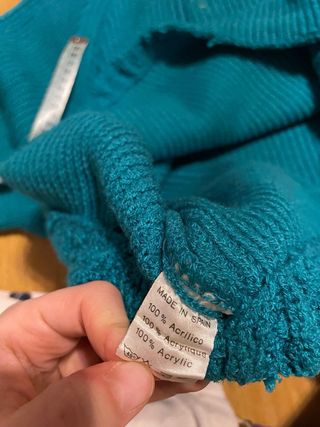 Jersey Lacoste Azul turquesa botones