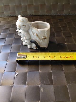 Portacandele Orsetto Ceramica Japan Oro Bianco