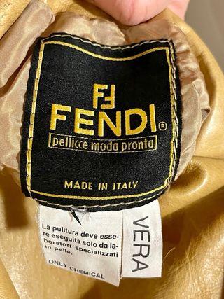 FENDI - Gabardina Vintage Piel/Textil Reversible