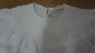 Blusa Brownie Blanca Manga Larga Talla S