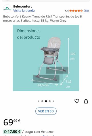 Trona Plegable Bandeja Extraíble