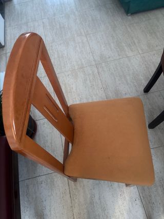 4 Sillas Comedor Madera Tapizadas