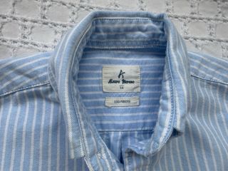 Camisa de rayas celeste