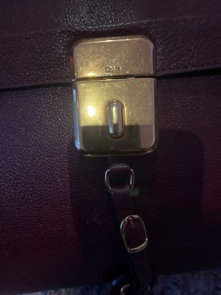 Bolso Chloe Piel Burdeos Cierre Dorado