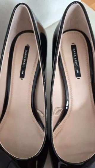 Zapatos Zara Basic Negros Talla 38