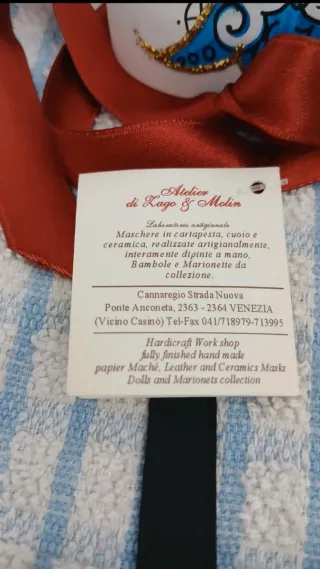 Maschera d'autore in ceramica e carta