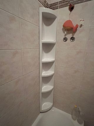 Mensola angolare bagno bianca