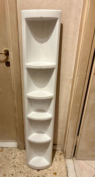 Mensola angolare bagno bianca