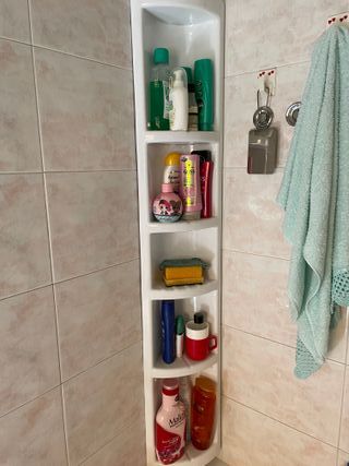 Mensola angolare bagno bianca