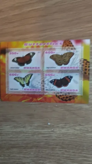 Sellos Ruanda Mariposas Lote 117