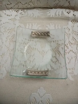 Vassoietto in vetro decorato