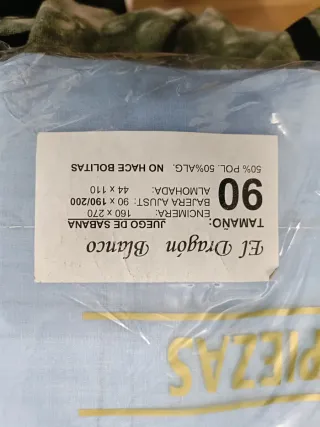 Juego de Sábanas Azul y Blanco