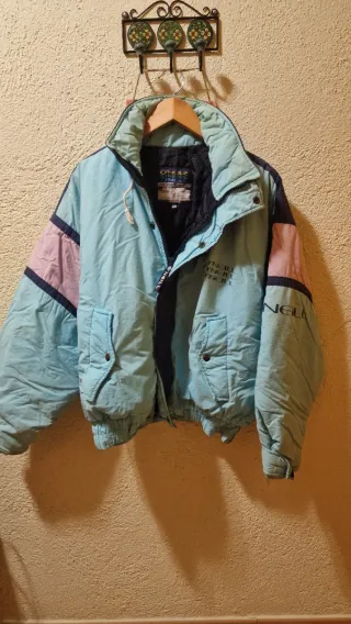 Anorak O'Neill Vintage Esquí Azul/Rosa, seminuevo.