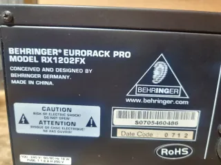 Eurorack Pro RX1202FX Mezclador Rack 12 Entradas