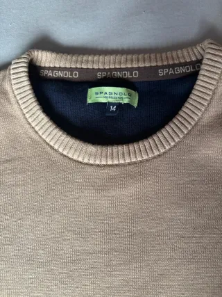 Jersey Spagnolo beige para niño – punto fino de