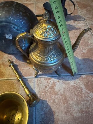 Lotti in bronzo: mortaio e teiere! Almirez in bronzo