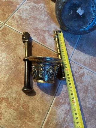 Lotti in bronzo: mortaio e teiere! Almirez in bronzo