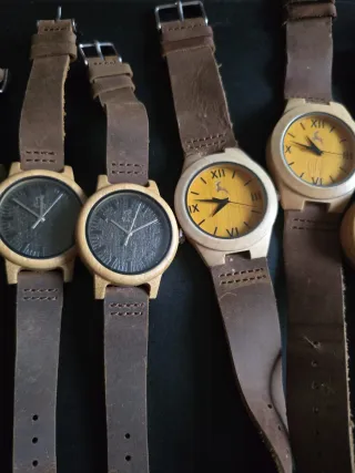 Liquidación Stock Relojes Mujer Madera y Cuero