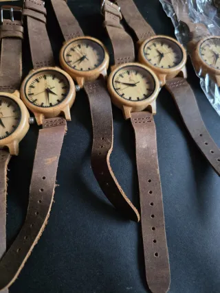 Liquidación Stock Relojes Mujer Madera y Cuero