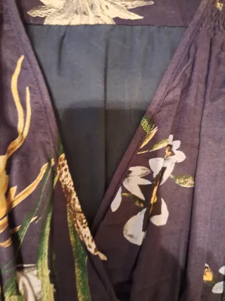 Vestido flores azul Talla 40 El Corte Inglés