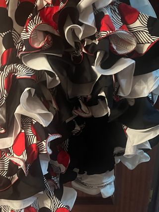 Traje de flamenca volantes lunares