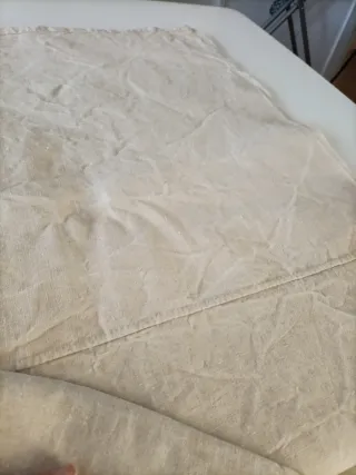 Sábana antigua lino vainica cruzada beige 228x285