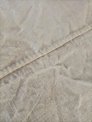Sábana antigua lino vainica cruzada beige 228x285