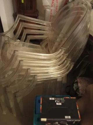 Lote 4 Sillas Diseño Transparentes