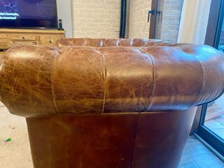 Sillón Chester Cuero Marrón Maisons du Monde