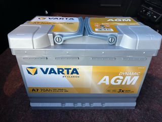 Batería Varta Dynamic AGM A7 70Ah Nueva y garantia