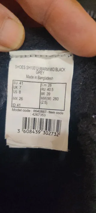 Botas Quechua Talla 41 Negras