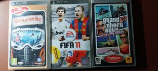 PSP Negra con Batería, cargador y 4 juegos