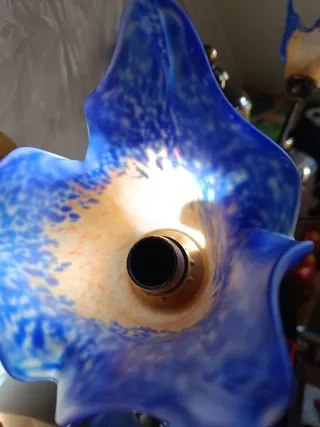 Lámpara de techo cristal y metal