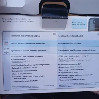 Teléfono Inalámbrico Panasonic Negro