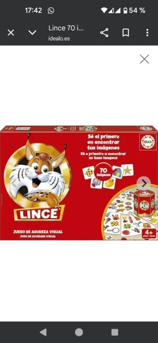 Juego Lince 70 imágenes Educa