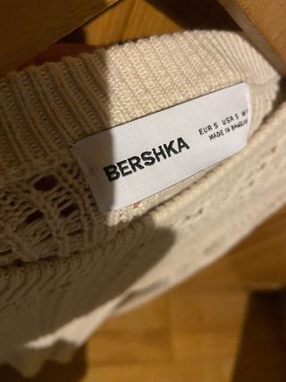 Jersey de punto calado beige