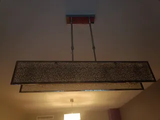 Lámpara de techo salón metal plateado