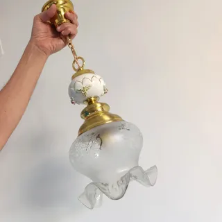 Lámpara cerámica y cristal