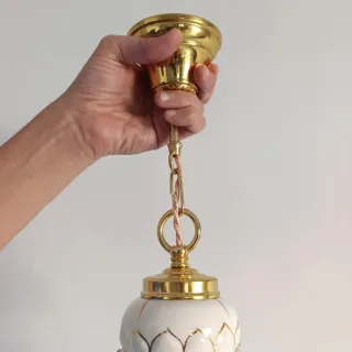 Lámpara cerámica y cristal