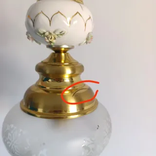 Lámpara cerámica y cristal