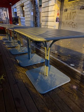 Mesa Terraza 80x80 Verde (6 Unidades)