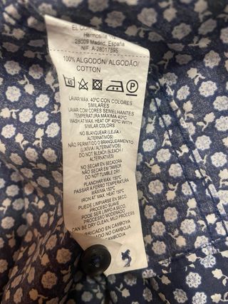 Camisa flores manga larga hombre Talla L